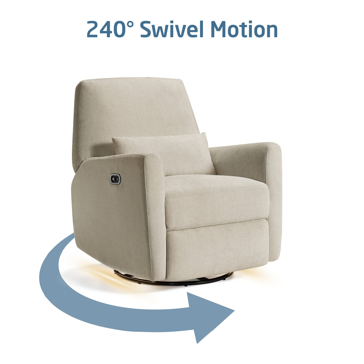 Maxi-Cosi Nursery Gliders & Rockers Maxi-Cosi Nursery Ansel Swivel Glider & Power Recliner with Nightlight