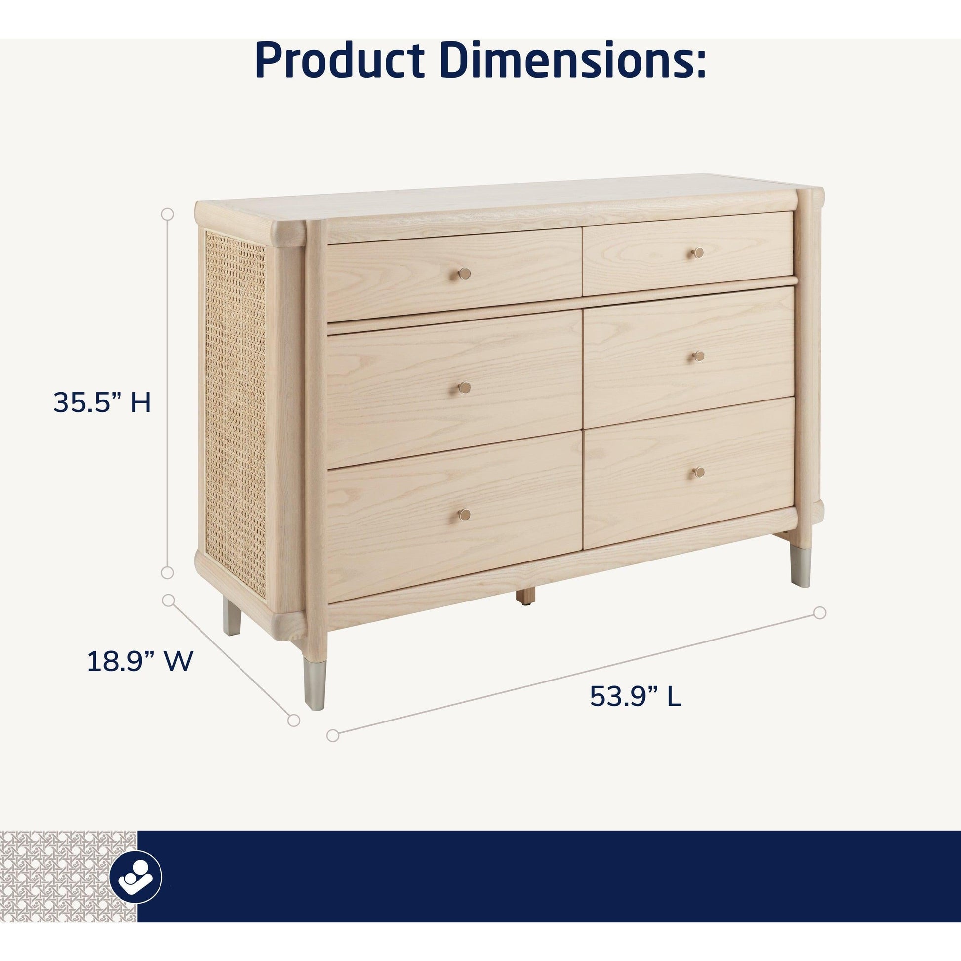 Maxi-Cosi Nursery Dressers Onyx Heritage Maxi-Cosi Nursery Brisa 6-Drawer Dresser