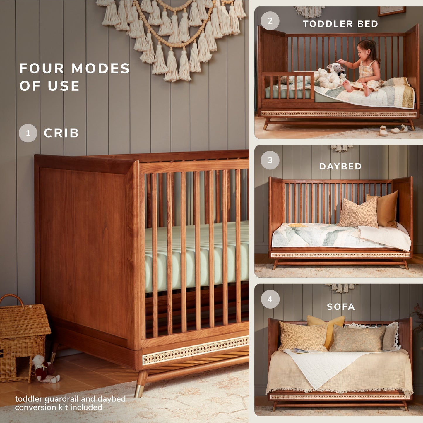 Maxi-Cosi NurseryMaxi-Cosi Nursery Everheart 4-in-1 Convertible Crib with Toddler Bed/Daybed Conversion KitBabysupermarket
