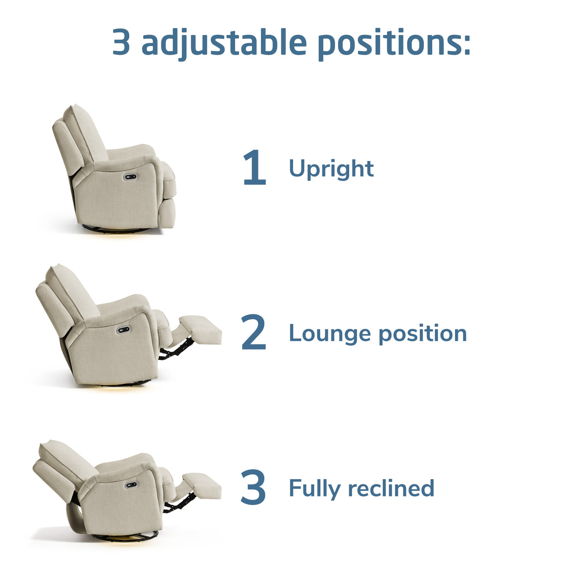 Maxi-Cosi Nursery Gliders & Rockers Maxi-Cosi Nursery Lindon Swivel Glider & Power Recliner