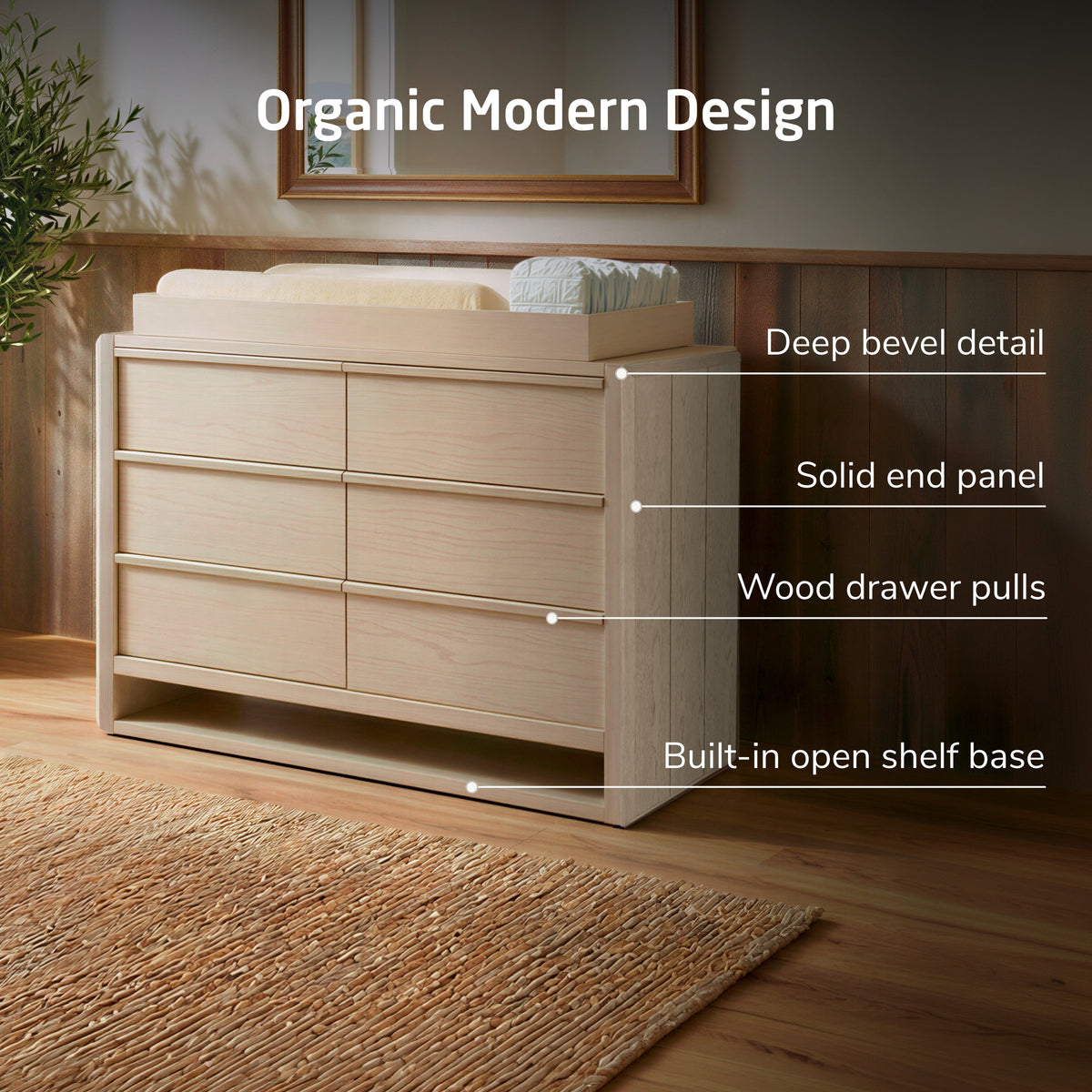Maxi-Cosi Nursery Dressers Sunbleached Natural Stain Maxi-Cosi Nursery NorCal 6-Drawer Dresser