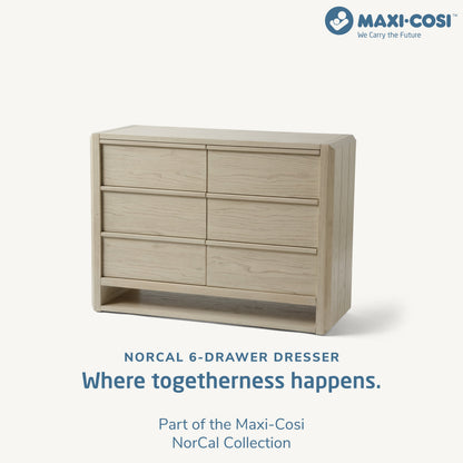 Maxi-Cosi Nursery Dressers Sunbleached Natural Stain Maxi-Cosi Nursery NorCal 6-Drawer Dresser