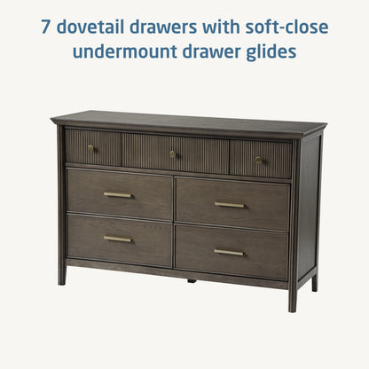 Maxi-Cosi Nursery Dressers Greige Wash Stain Maxi-Cosi Nursery Reid 7-Drawer Dresser