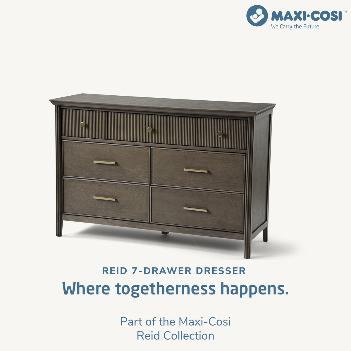 Maxi-Cosi Nursery Dressers Greige Wash Stain Maxi-Cosi Nursery Reid 7-Drawer Dresser