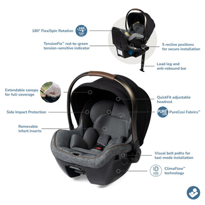 Dorel Juvenile Infant Maxi-Cosi Peri 180° Rotating Infant Car Seat