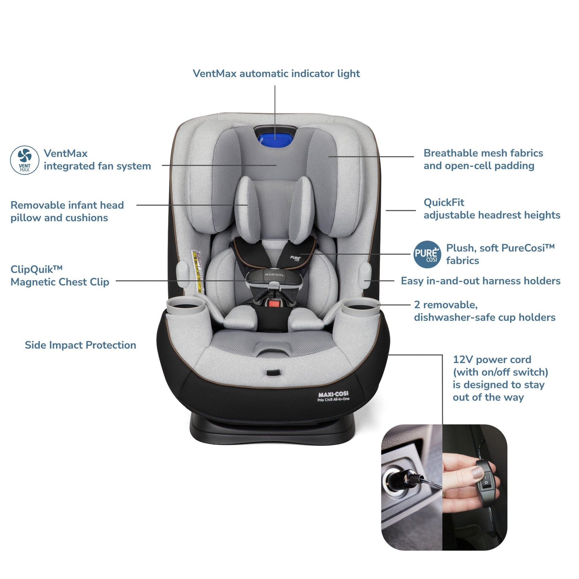 Dorel Juvenile Convertible Maxi-Cosi Pria Chill All-in-One Convertible Car Seat