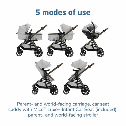 Maxi-Cosi Zelia Luxe+ 5-in-1 Modular Travel System Artic Frost