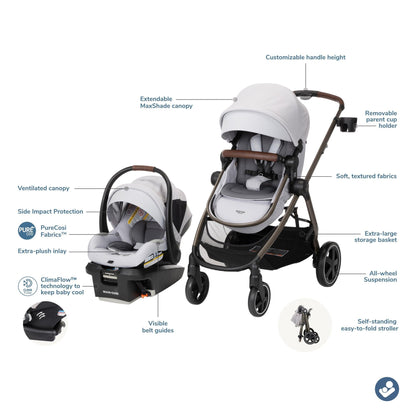 Maxi-CosiMaxi-Cosi Zelia Luxe+ 5-in-1 Modular Travel SystemBabysupermarket