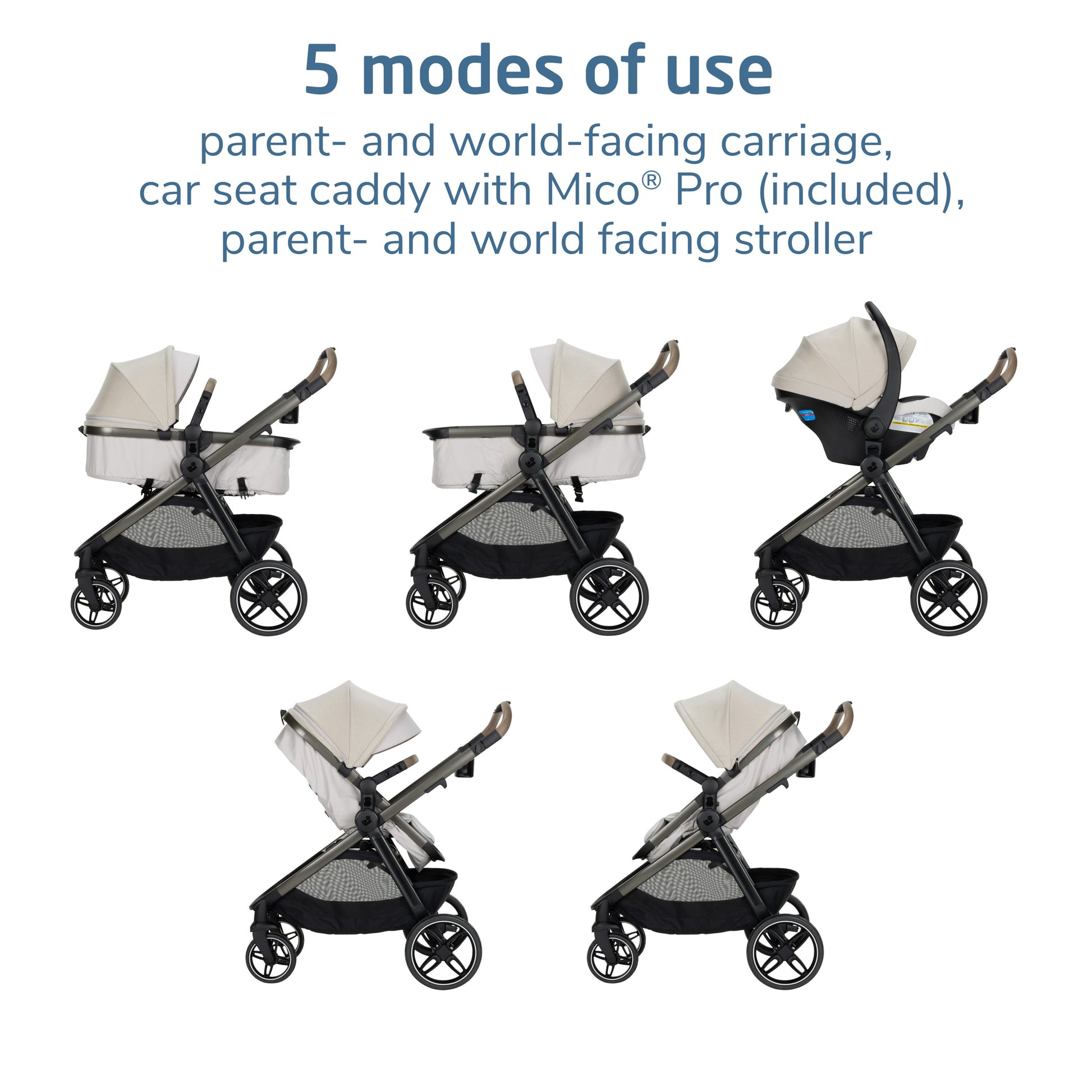 Maxi-Cosi Strollers - Travel Systems Maxi-Cosi Zelia Pro 5-in-1 Modular Travel System