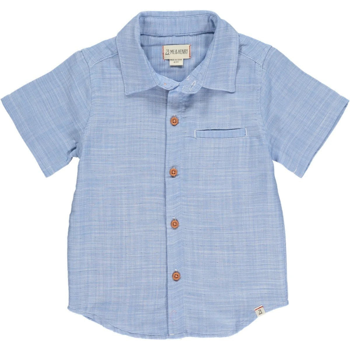 Me & Henry Apparel & Gifts Pale Chambray / 4-5 Me & Henry Newport Pale Chambray Woven Shirt