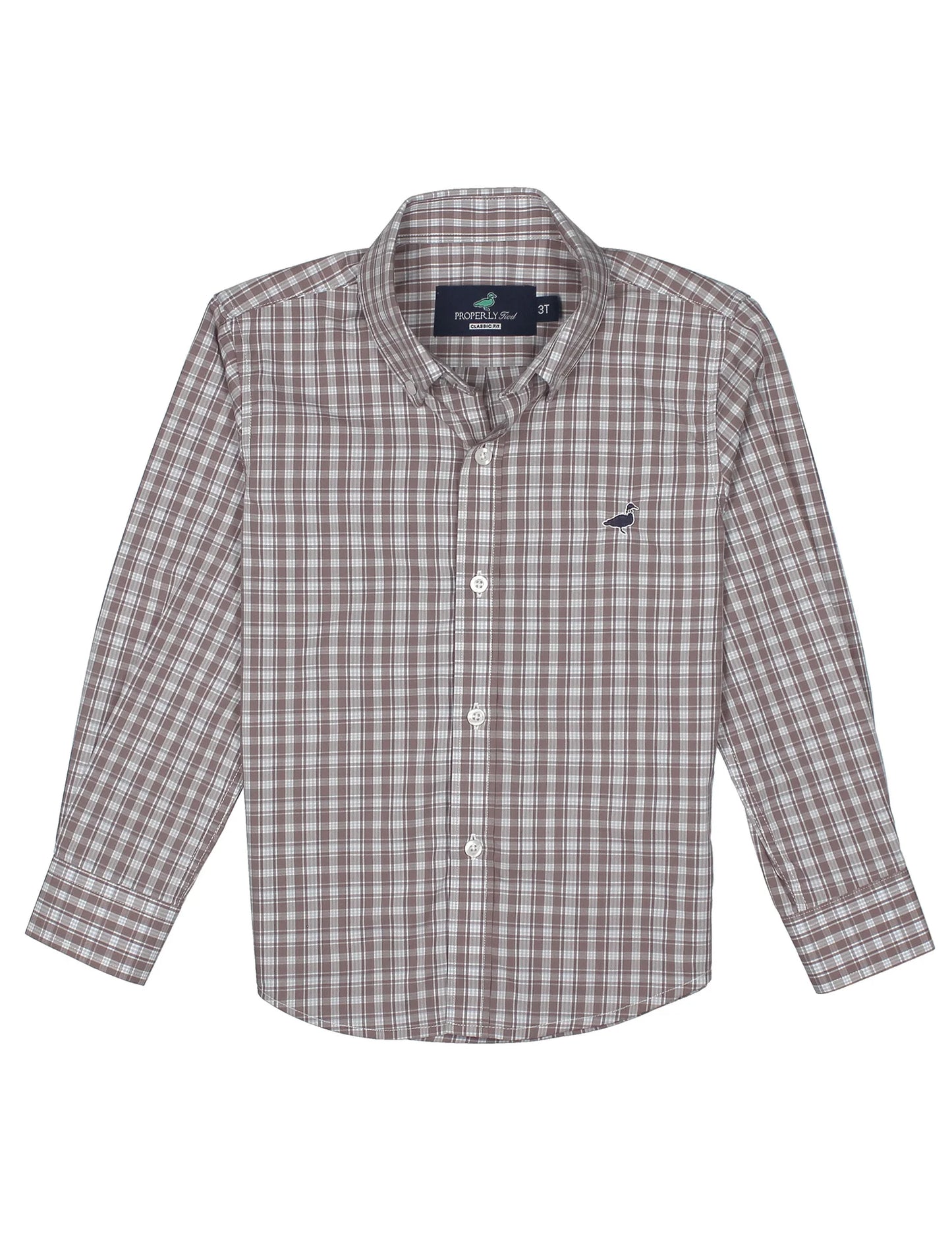Properly Tied Boys Seasonal Sportshirt - Cobblestone