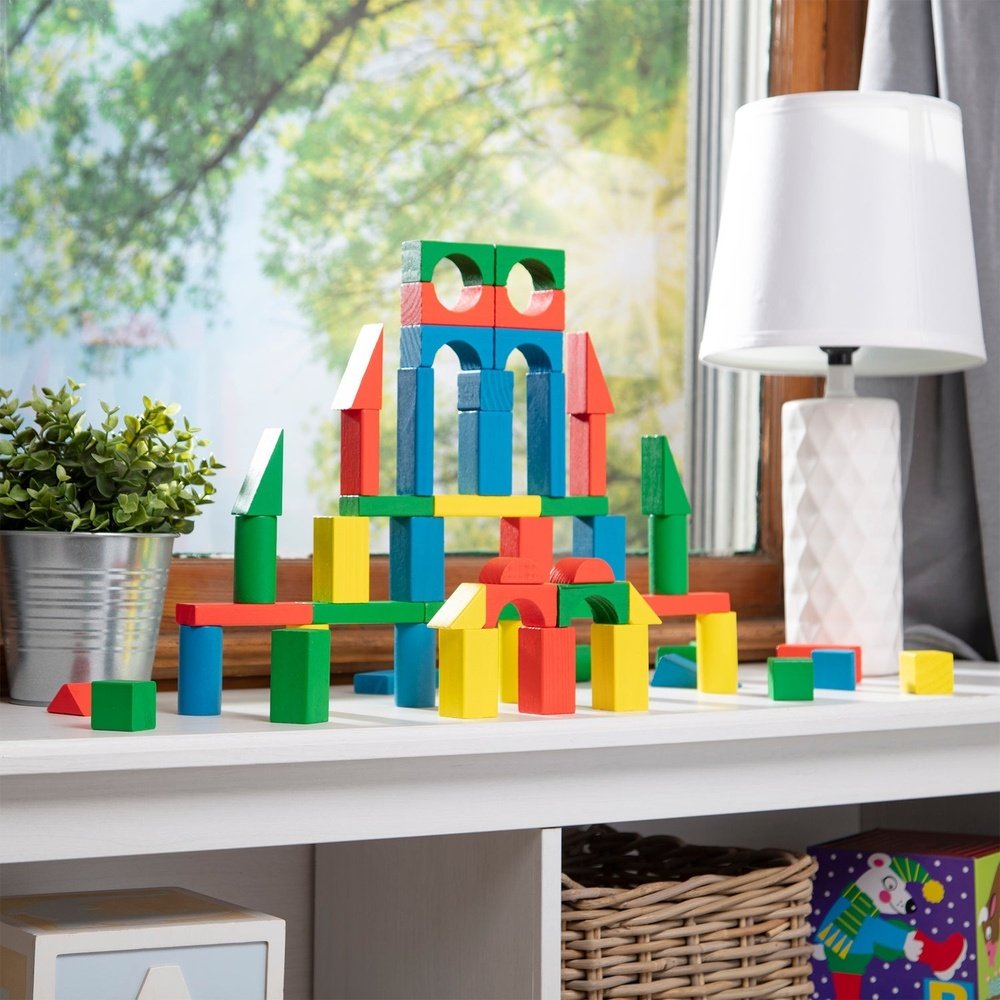 Melissa and Doug 100 Wood Blocks Set