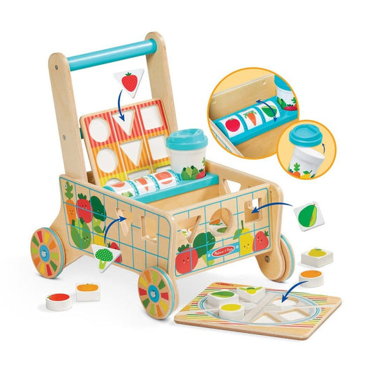 Melissa and Doug Wooden Shape Sorting Grocery Cart