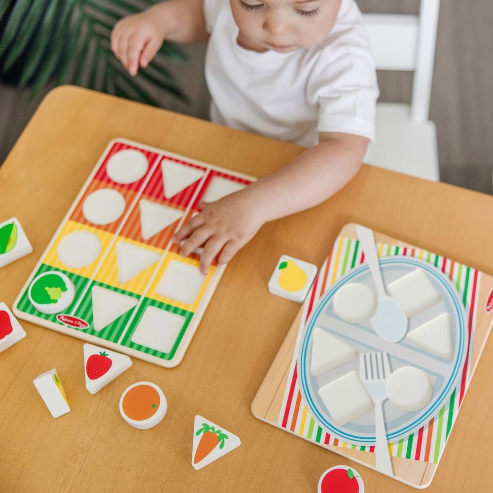 Melissa and Doug Wooden Shape Sorting Grocery Cart