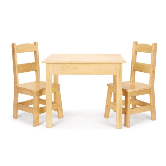 Melissa and Doug Wooden Table & Chairs Natural