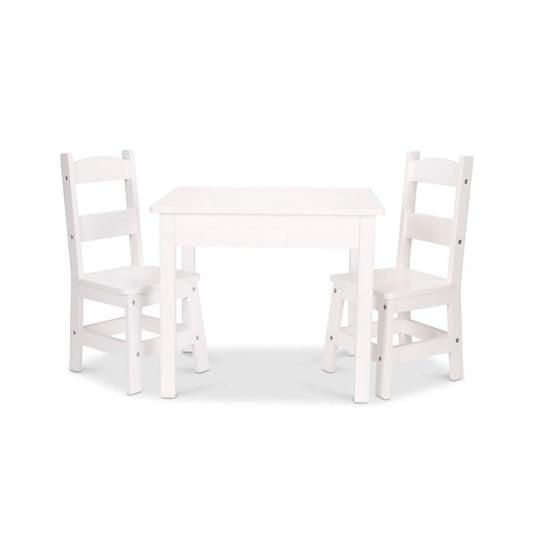 Melissa and Doug Wooden Table & Chairs White