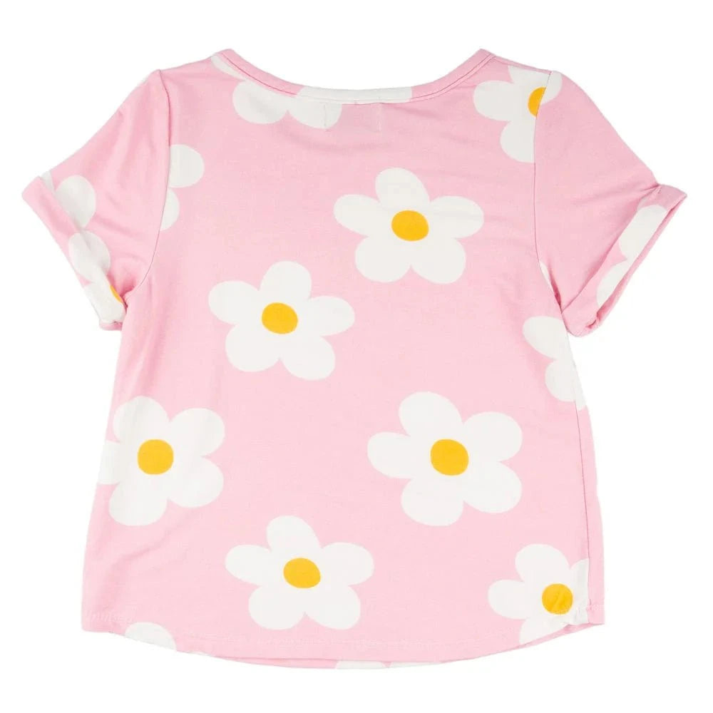 Miki Miette Pink Daisies Short Set babysupermarket