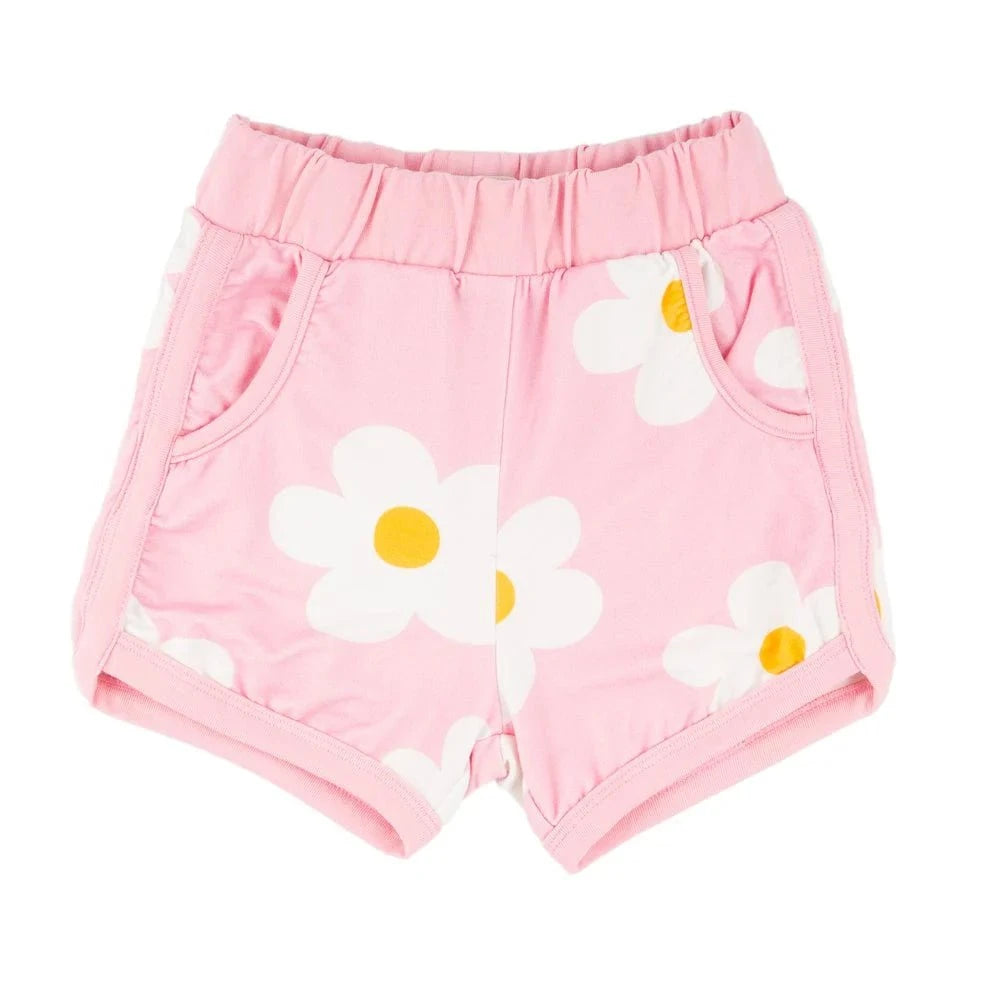 Miki Miette Pink Daisies Short Set babysupermarket