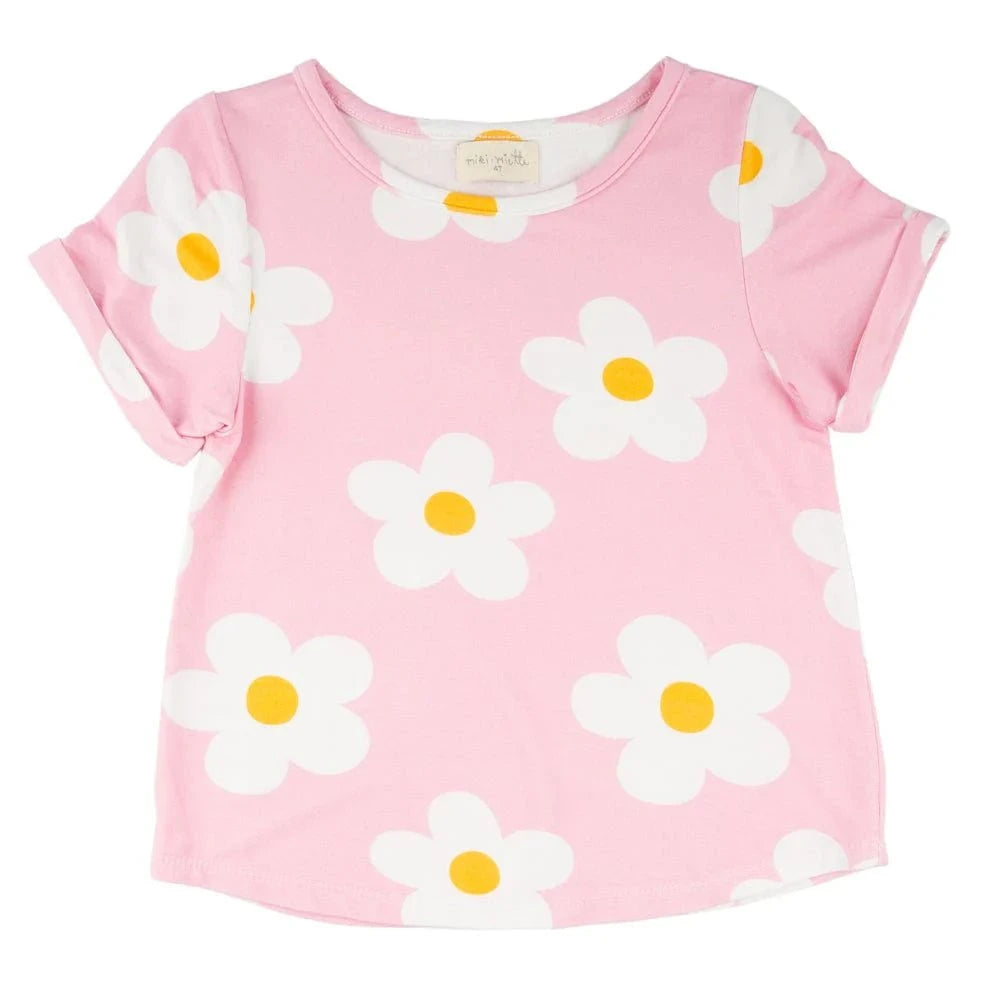 Miki Miette Pink Daisies Short Set babysupermarket