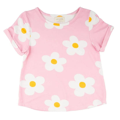Miki Miette Pink Daisies Short Set babysupermarket