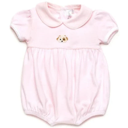 Milly Marie Baby Girl Spotted Puppy Pink Bubble
