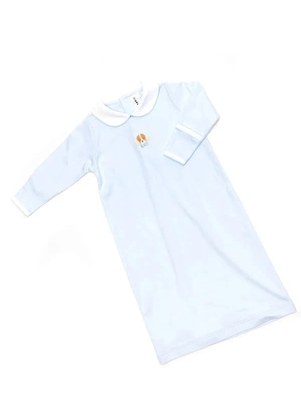 Milly Marie Blue / 0-3 Mo Milly Marie Boys Spotted Puppy Long Day Gown