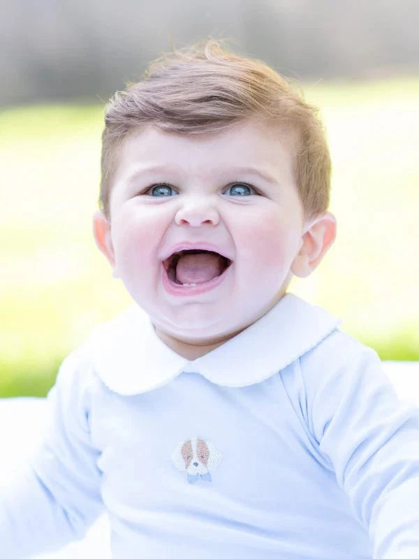 Milly Marie Boys Spotted Puppy Playsuit