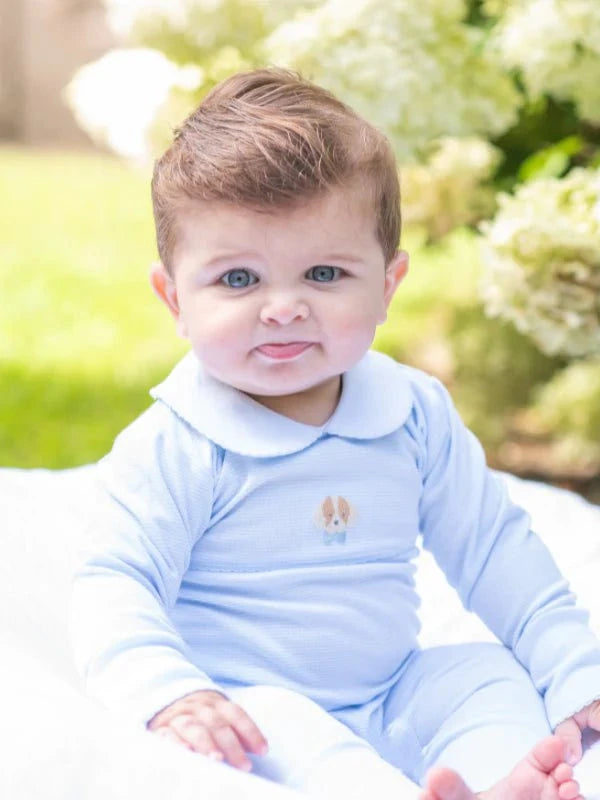 Milly Marie Boys Spotted Puppy Playsuit