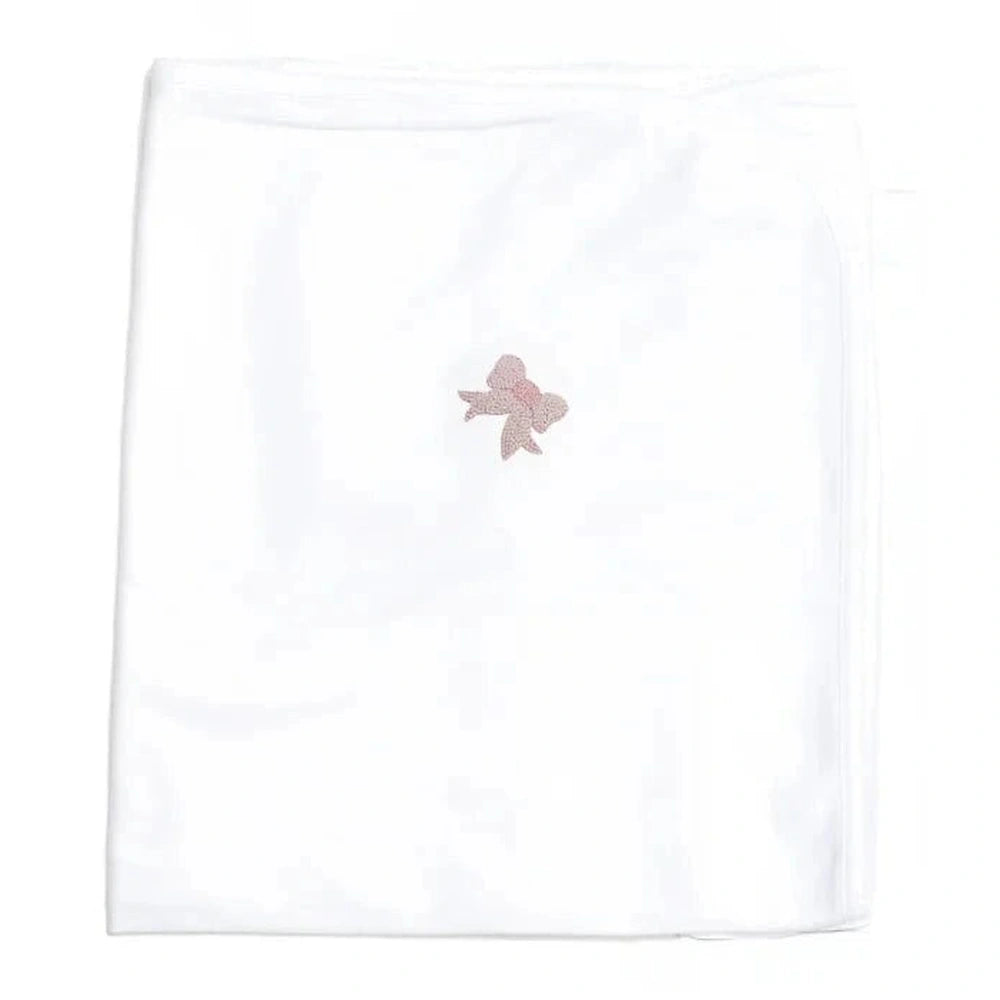 Milly Marie Girls Classic Bow Baby Blanket