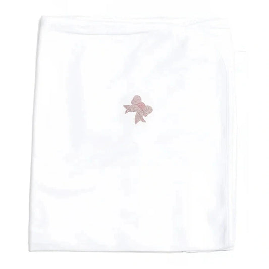 Milly Marie Girls Classic Bow Baby Blanket