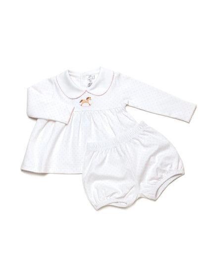 Milly Marie Girls Small Rocking Horse Bloomer Set