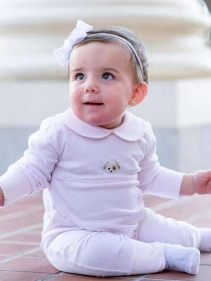 Milly Marie Girls Spotted Puppy Playsuit