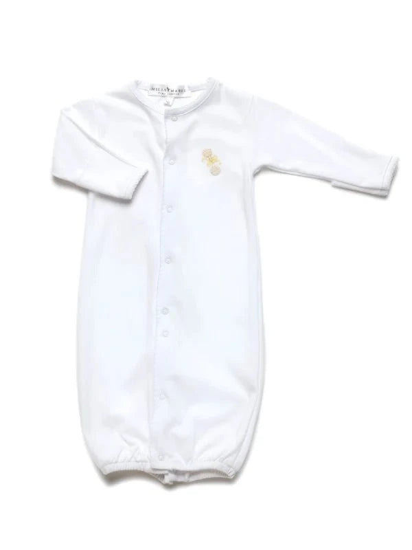 Milly Marie Ivory / 0-3 Mo Milly Marie Ivory Heirloom Rattle Converter Gown