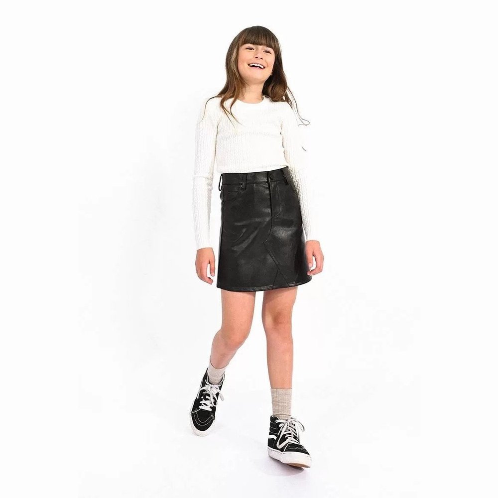 Mini Molly Black Faux Leather Mini Skirt