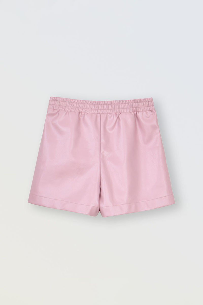 Molly Bracken Tween Mini Molly Girls Light Pink Faux Leather Short