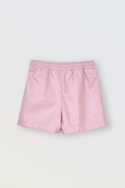 Molly Bracken Tween Mini Molly Girls Light Pink Faux Leather Short