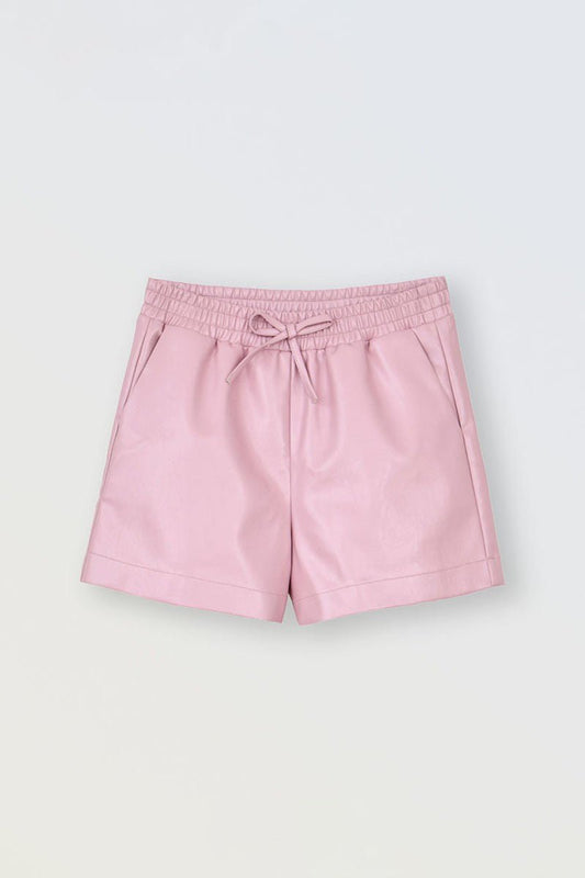 Molly Bracken Tween Light Pink / 8 Mini Molly Girls Light Pink Faux Leather Short
