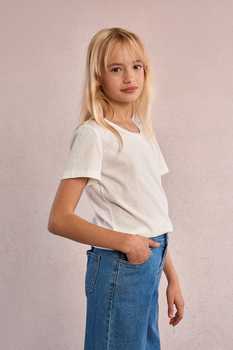 Mini MollyMini Molly Girls White Sparkle T-ShirtBabysupermarket