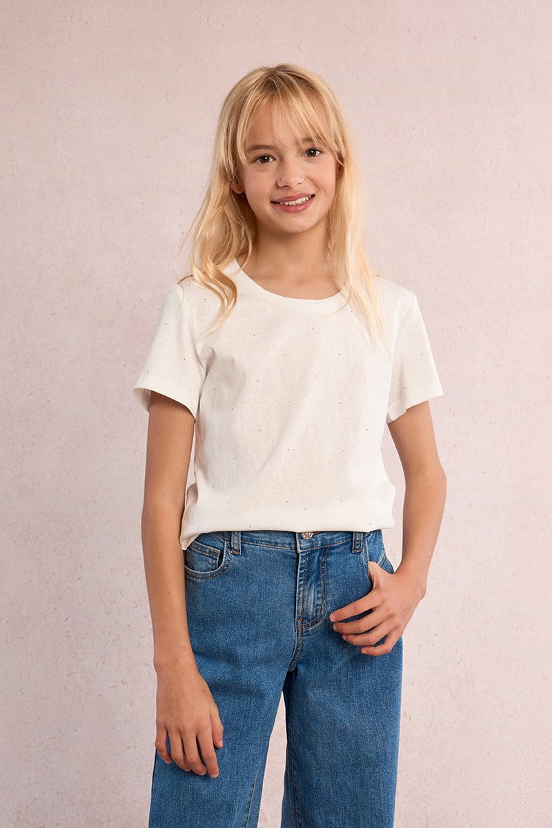 Mini MollyMini Molly Girls White Sparkle T-ShirtBabysupermarket