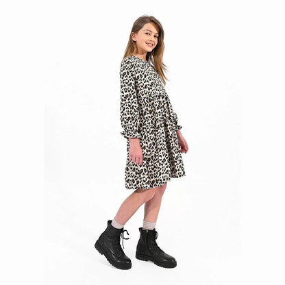 Mini Molly Leopard Woven Dress