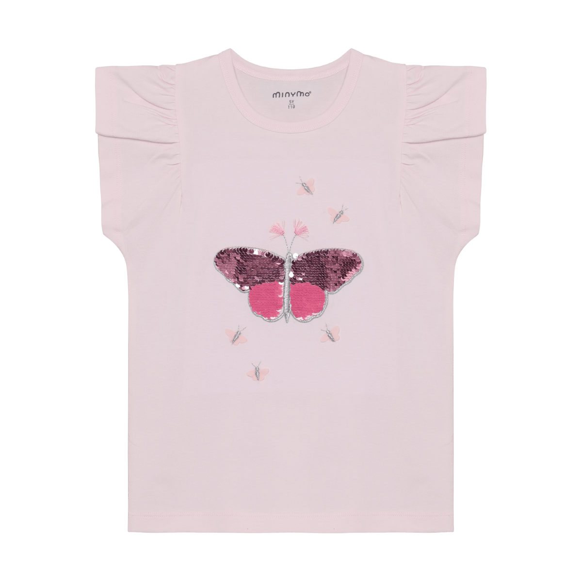 Minymo Raindrops on Roses / 4 Minymo Girls Sequin Butterfly Flutter T-Shirt