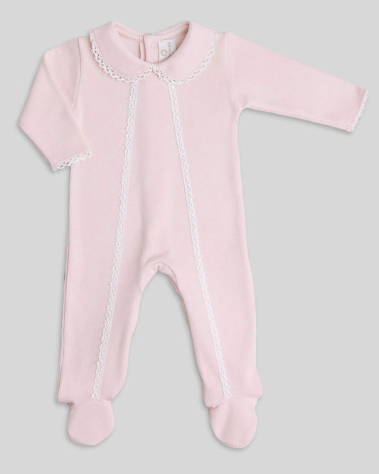Miocotton Infant Sleepwear Girl Pink / Newborn Miocotton Milen Footie - Special Knit Pink