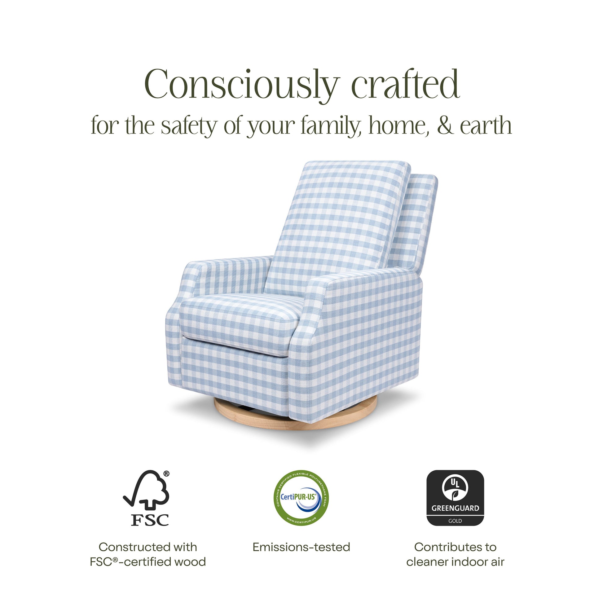 Namesake Crewe Recliner and Swivel Glider