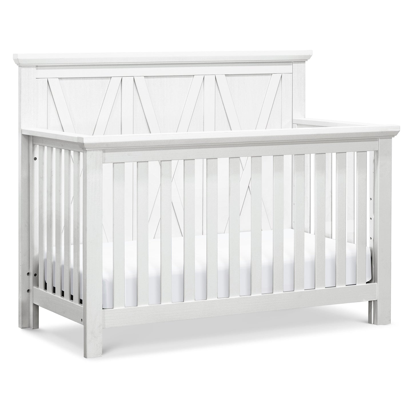 Namesake Furniture Linen White Monogram by Namesake Emory Farmhouse 4-in-1 Convertible Crib