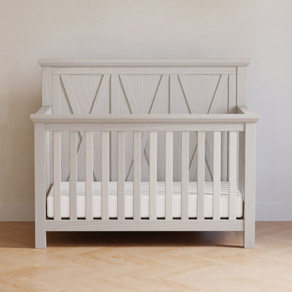 Namesake Furniture White Driftwood Monogram by Namesake Emory Farmhouse 4-in-1 Convertible Crib