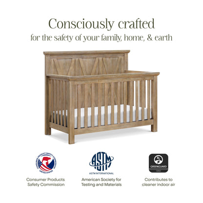 Namesake Furniture Monogram by Namesake Emory Farmhouse 4-in-1 Convertible Crib