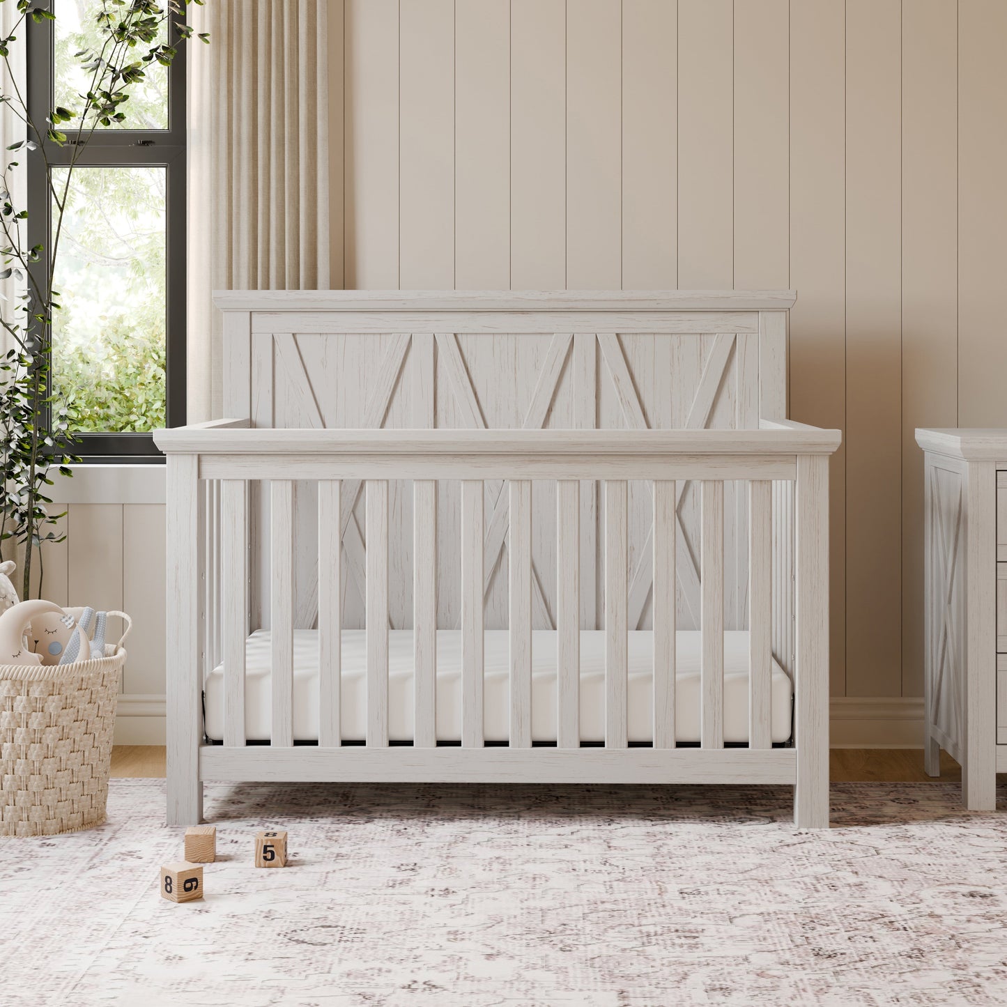 Namesake Furniture Monogram by Namesake Emory Farmhouse 4-in-1 Convertible Crib