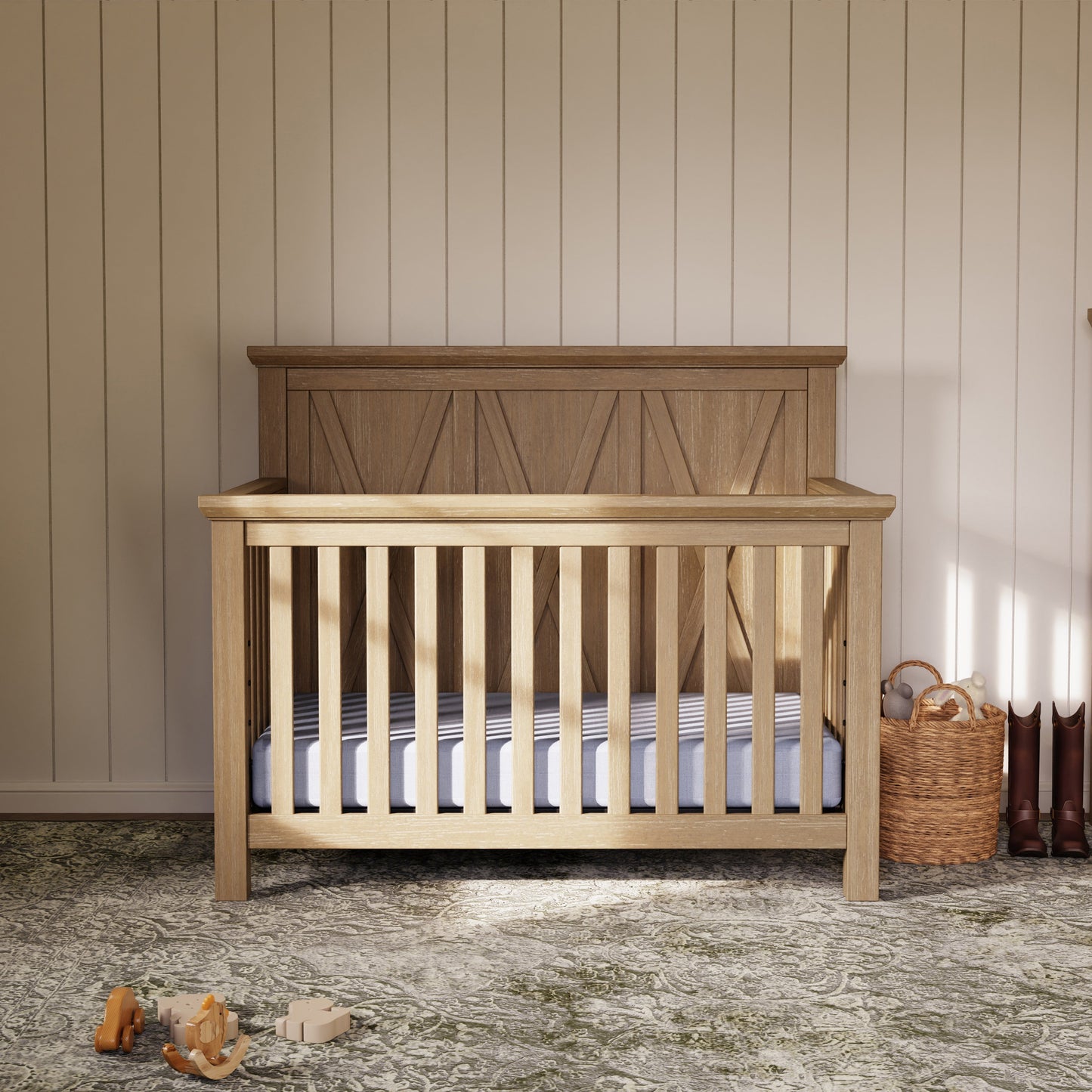 Namesake Furniture Monogram by Namesake Emory Farmhouse 4-in-1 Convertible Crib