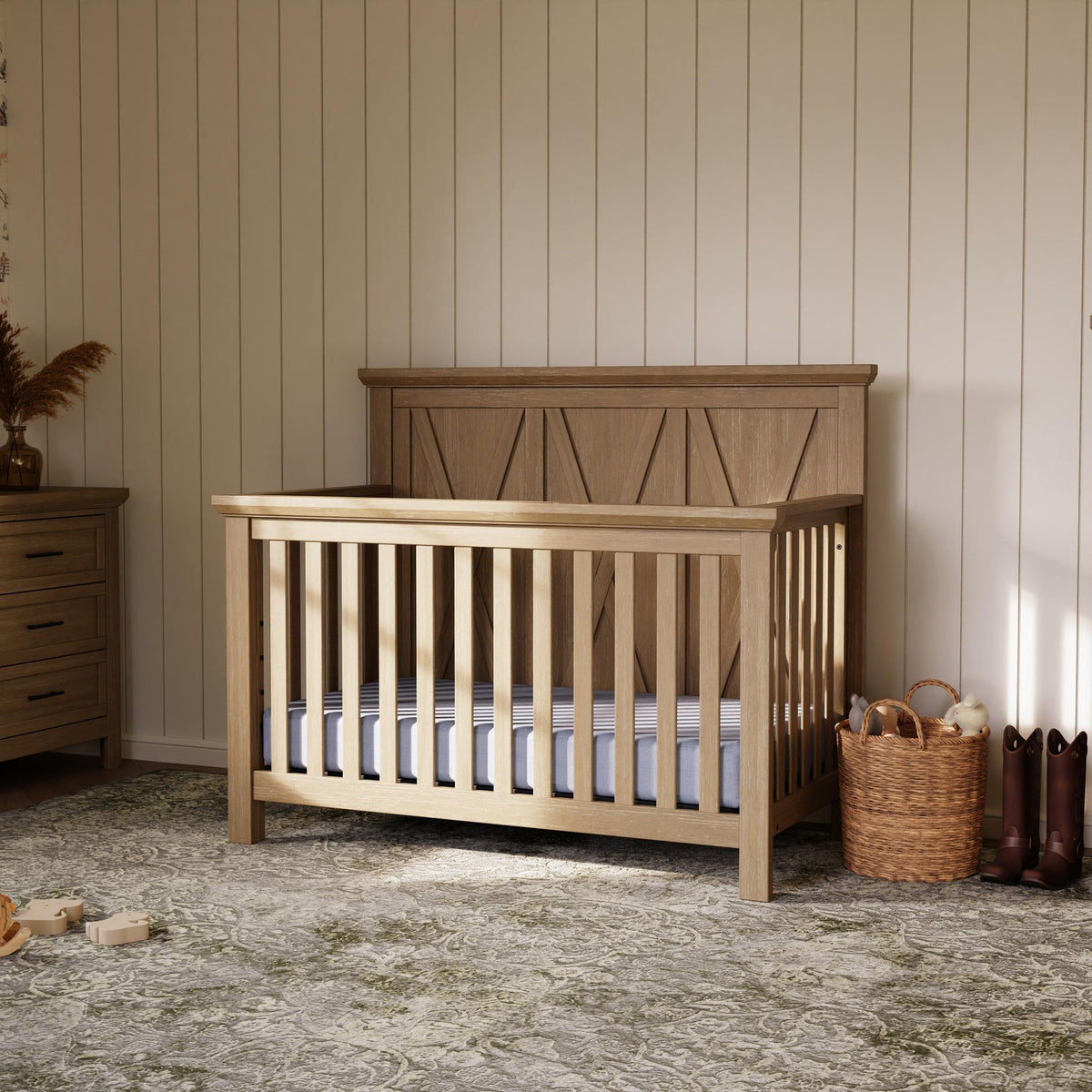 NamesakeMonogram by Namesake Emory Farmhouse 4-in-1 Convertible CribBabysupermarket