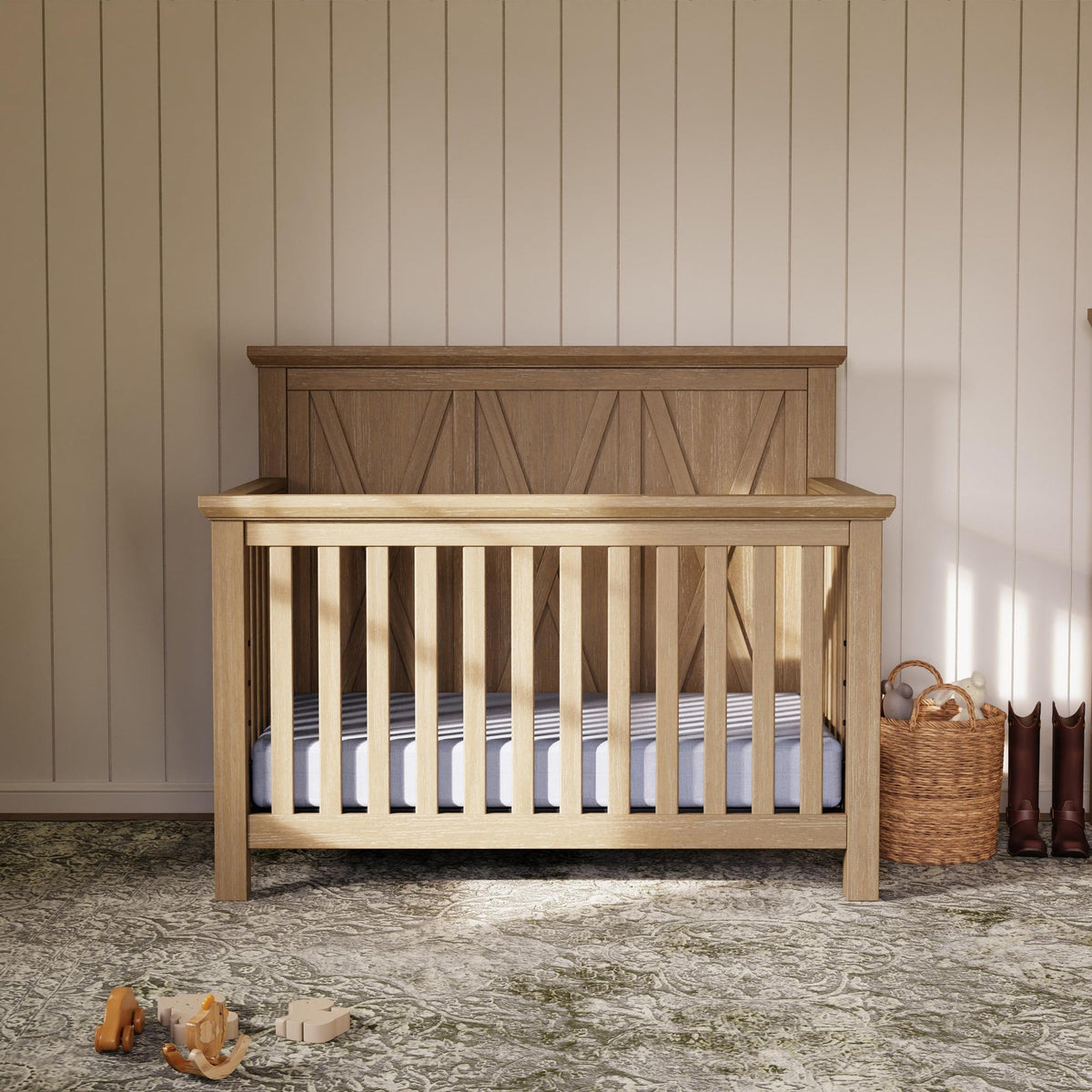 NamesakeMonogram by Namesake Emory Farmhouse 4-in-1 Convertible CribBabysupermarket